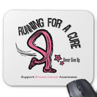 Running For A Cure Breast Cancer Mouse Pads