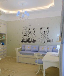 Vinyl Wall Decal Sticker Teddy Bears in the Sky OS_DC348m   Wall Decor Stickers