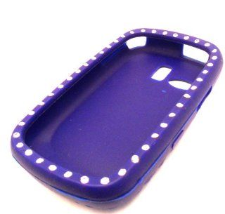 Samsung R355c Blue Pretty Bling Dazzle Diamonds Protector Soft Silicone Design Case Cover Skin NET 10 Straight Talk: Cell Phones & Accessories