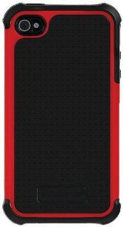 Ballistic SA0582 M355 Soft Gel Case for iPhone 4/4S   1 Pack  Retail Packaging   Black/Red: Cell Phones & Accessories