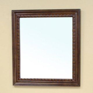 Bellaterra Home 203045 MIRROR Solid Wood Frame Mirror, Walnut: Home Improvement