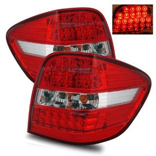 Mercedes Benz ML350 Red Clear LED Tail Lights   Fits All Automotive