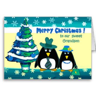 For Grandson. Christmas Greeting Card