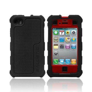 For Apple iPhone 4S 4 Black Red OEM Ballistic HC Hard Case Combo Holster & Screen Protector HA0778 355: Cell Phones & Accessories