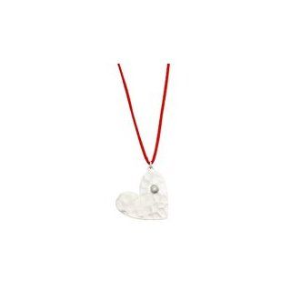 Sterling Silver heart with Cubic Zirconia necklace. This product is only for teenagers 13 and older.: Pendant Necklaces: Jewelry