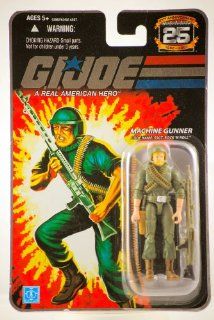 G.I. Joe   2007   Hasbro   25th Anniversary   Machine Gunner   Code Name SSGT. Rock 'N Roll Action Figure   w/ Base & Accessories   New   Limited Edition   Collectible Toys & Games