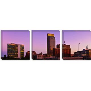 iCanvasArt Omaha Panoramic Skyline Cityscape (Sunset) Canvas Wall Art