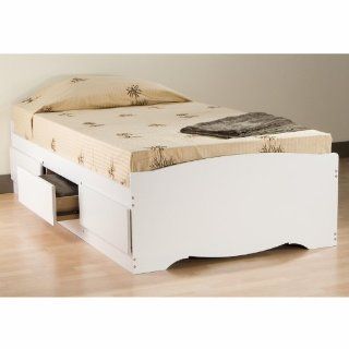 Queen Platform Storage Bed with 6 drawers (White) (18.75"H x 63"W x 81.75"D): Home & Kitchen
