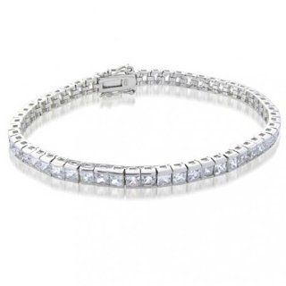 Bling Jewelry Channel Set CZ Classic Sterling Silver Tennis Bracelet 7.5 inches Cz Tennis Bracelets For Women Channel Jewelry