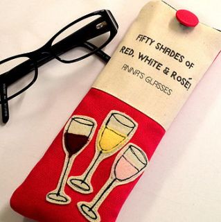 personalised fifty shades glasses cover by sew very english