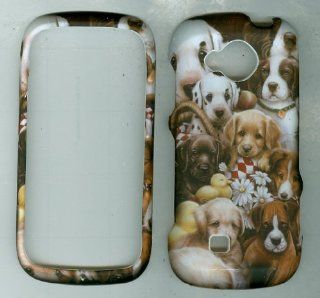 Puppies Faceplate Hard Case Protector for Verizon Samsung Reality Sch u370: Cell Phones & Accessories