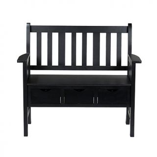 Black Country Bench with 3 Drawers
