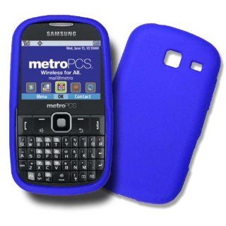 Samsung Freeform 3, Samsung R380, SCH R380 BLUE Silicone Case, Rubber Skin Cover, Soft Jelly Housing: Cell Phones & Accessories