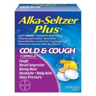 Alka Seltzer Plus Cold and Cough Citrus 20 Count (Pack of 6): Health & Personal Care