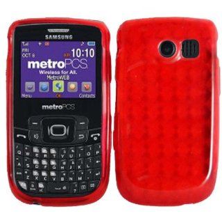 Red TPU Case Cover for Straight Talk Samsung R375C: Cell Phones & Accessories