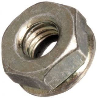 Carbon Steel 1050 Bartite Sealing Nut with 0.381" OD External Lock Washer, #8 32 (Pack of 100): Hex Nuts: Industrial & Scientific