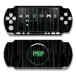 Matrix Style Code Design Decorative Protector Skin Decal Sticker for Sony PSP 3000: Electronics