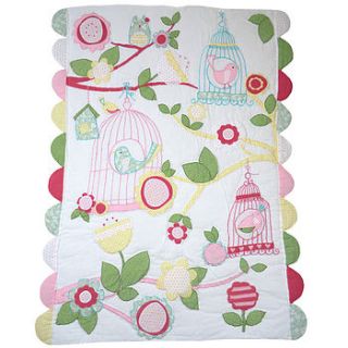 personalised love bird quilt optional toy bag by lola smith designs