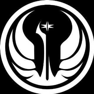 (2x) 5" STAR WARS Galactic Republic Symbol Logo   WHITE IKON SIGN EXCLUSIVE   Vinyl Decal Sticker   NOTEBOOK, LAPTOP, IPAD, WINDOW, WALL, CAR, TRUCK, MOTORCYCLE   Wall Decor Stickers  