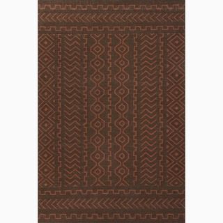 Handmade Tribal Pattern Brown/ Red Wool Rug (2 x 3) JRCPL Accent Rugs