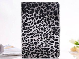 Fashion Leopard PU Leather Flip Stand Case Skin Cover for iPad Mini Black White: Cell Phones & Accessories