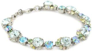 Sorrelli "Running Water" Classic Crystal Antique Silver Tone Bracelet: Link Bracelets: Jewelry