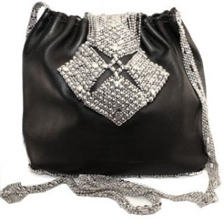 Sergio Gutierrez Liquid Metal Crystal Crown Womens Shoulder Handbag Purse: Evening Handbags: Shoes