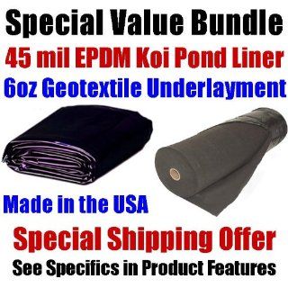 15' x 20' Patriot 45 mil EPDM Koi Pond Liner & Underlayment Special Value Bundle : Flexible Pond Liners : Patio, Lawn & Garden