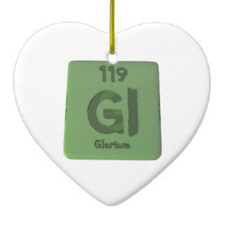Glorium Gloria Chemical Element 119 Christmas Tree Ornament