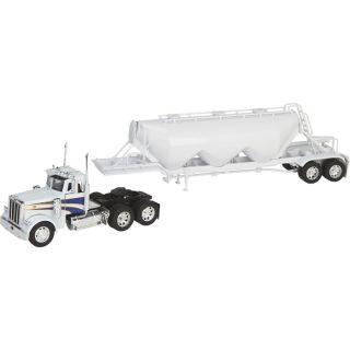 New Ray Die-Cast Truck Replica — Peterbilt Pneumatic Dry Bulk Trailer, 1:32 Scale, Model# 13863  Peterbilt Collectibles