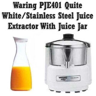 Waring PJE401 Quite White/Stainless Steel Juice Extractor With Juice Jar: Kitchen & Dining