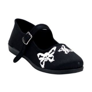 Cute Butterfly Shoes Womens Mary Janes Flats Black: Shoes