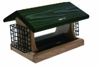 Birds Choice 5 qt. 2 Sided Hopper with Green Roof and Suet Baskets : Suet Bird Feeders : Patio, Lawn & Garden