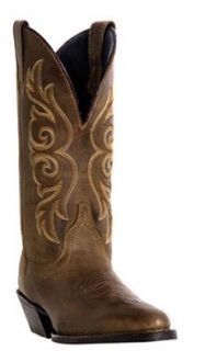 Women's Laredo 11" Pull On Cowboy Boots BROWN 9 M: Shoes
