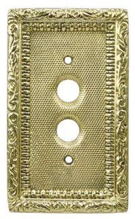 Victorian Single Gang Push Button Switchplate Cover   Electrical Outlet Covers  