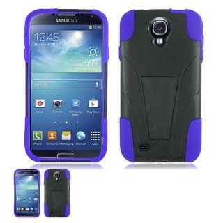 Samsung Galaxy S 4 I9500, I545, I337, L720, M919, R970 Black And Blue Hardcore Kickstand Case 3rd Gen.: Cell Phones & Accessories