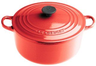 Le Creuset Enameled Cast Iron 13 1/4 Quart Round French Oven, Red: Kitchen & Dining