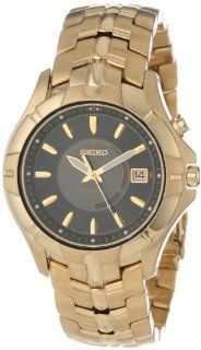 Seiko Men's SKA404 Kinetic Gold Tone Watch: Seiko: Watches