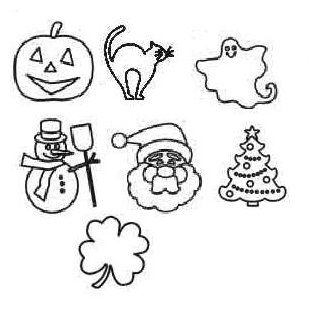 Holiday Burpo Rubber Stamps, Snazaroo, for Face and Body Paint, Halloween, Christmas and St. Patrick's Day: Toys & Games