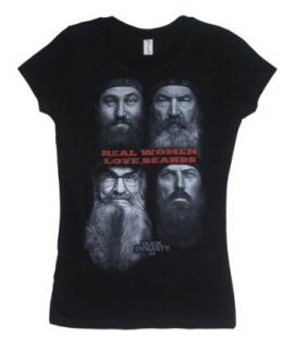 Real Women Love Beards   Duck Dynasty Juniors T shirt: Junior 2XL   Black at  Womens Clothing store