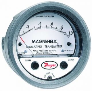 Dwyer Magnehelic Series 605 Differential Pressure Indicating Transmitter: Mechanical Component Equipment Cases: Industrial & Scientific