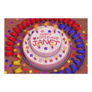 Janet's Birthday Cake Posters