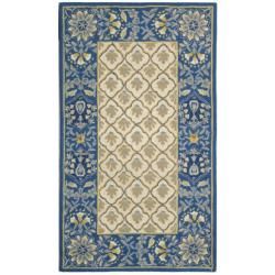 Hand hooked Chelsea Fruits Ivory Wool Rug (26 X 4)
