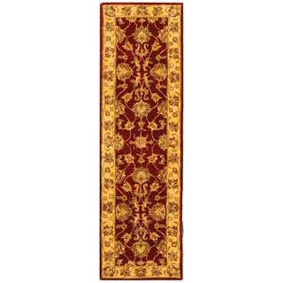 Handmade Heritage Kerman Red/ Gold Wool Runner (23 X 8)
