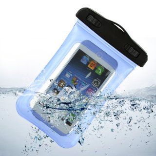 Blue Floating Waterproof Phone Holder Case Pouch with Lanyard For Apple iPhone 4/4S/5 iPod iTouch5: Cell Phones & Accessories