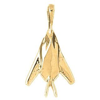 Gold Plated 925 Sterling Silver Airplane Pendant Jewels Obsession Jewelry