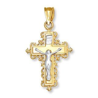 Kay Jewelers Crucifix Charm 14K Two Tone Gold Jewelry Products Jewelry