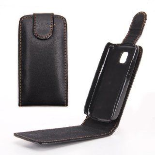 MaxSale Black Flip Leather Pouch Case For LG P500 P503 Optimus One: Cell Phones & Accessories