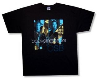 Adult Backstreet Boys Tri Color Tour 2008 (St. John's   Seattle) Black T Shirt (X Large): Clothing