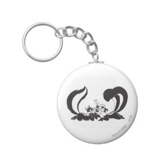 Pepe Le Pew and Penelope 4 Key Chain